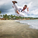 Van-Roon-Martial-Arts-on-Instagram-Flying-side-kick-on-the-beach (The Perfect Flying Kick)